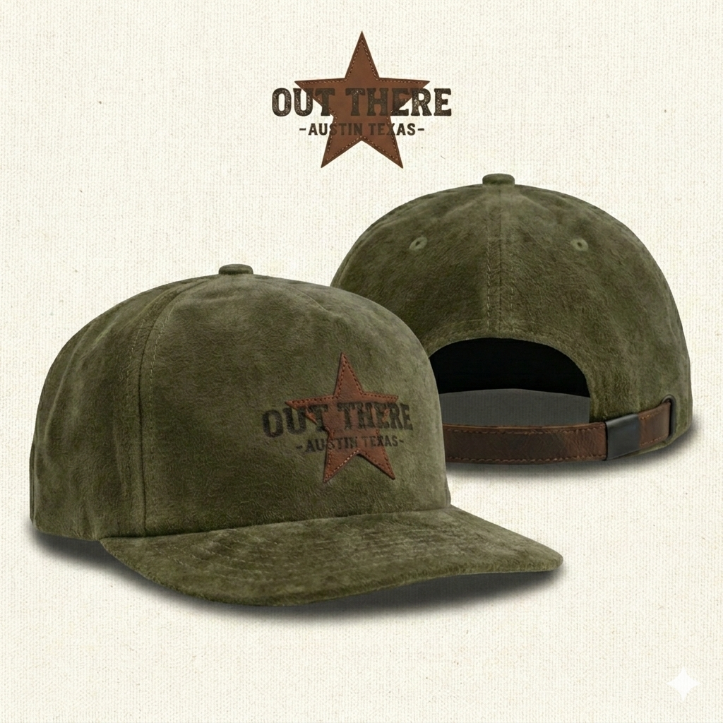 Green Suede Buckle Back