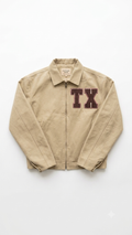 Rambler Jacket - letterman-inspired work jacket with Texas home state patch