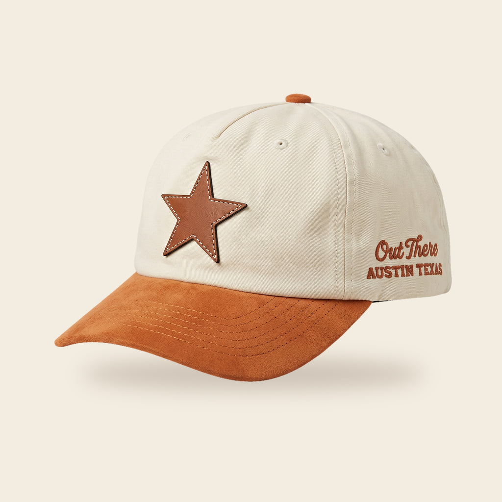 Burnt orange suede hat, unstructured, front