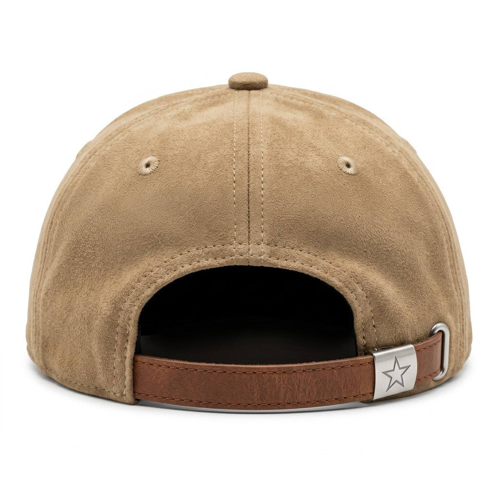 Tan Suede Buckle-Back — back