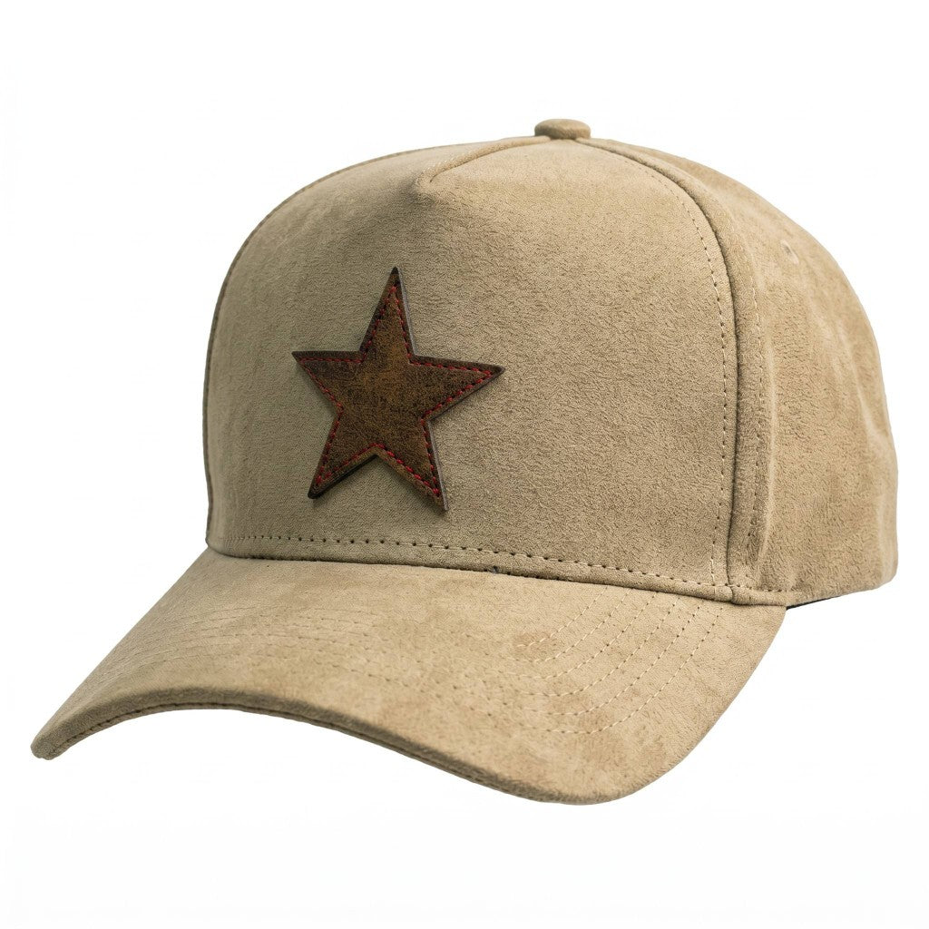 Tan Suede Buckle-Back — three-quarter